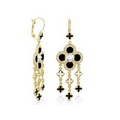 Lauren G. Adams Floral Knights Chandelier Earrings (Gold/Black)